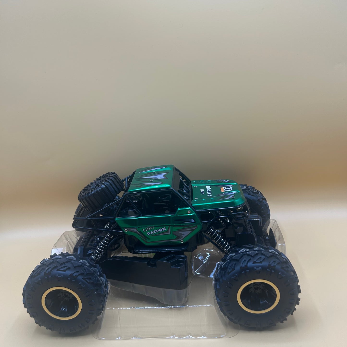 Green Climber Off Truck